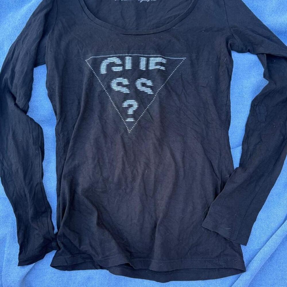 Guess black long sleeve fitted top from 2014 Y2K Fashion